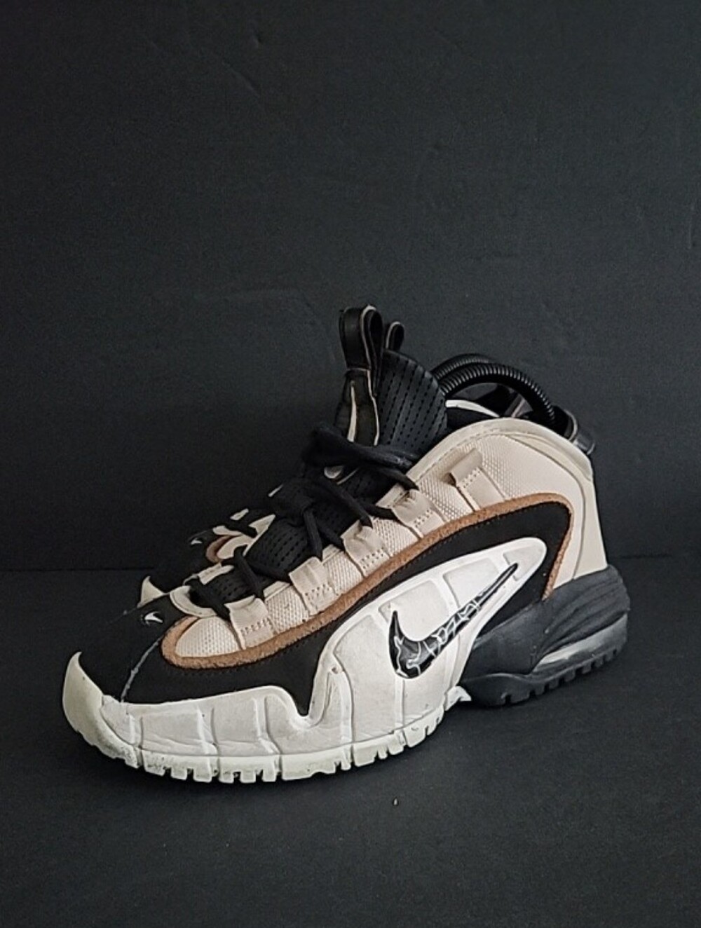 Nike Air Penny 1 Retro Basketball Shoes Black Tan Hardaway Size 5Y